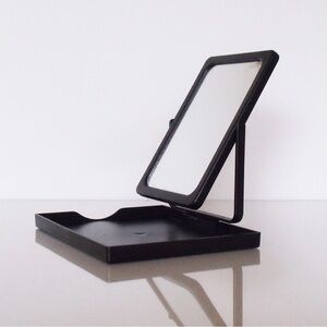 Mary Kay Portable Folding Travel Mirror with Makeup Tray Stand & Mesh Bag NIB